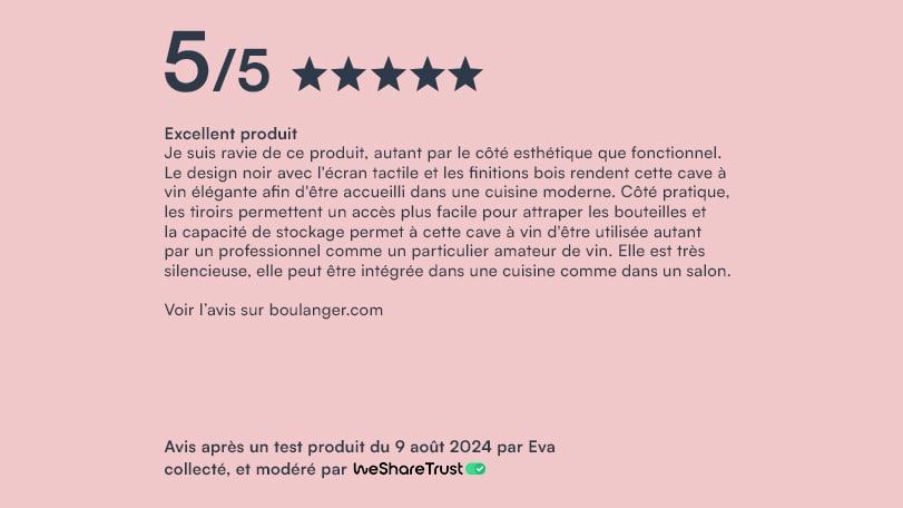 Avis achat cave à vin ergonomique, sûre et déco après un test produit Goguette par un testeur Wesharetrust